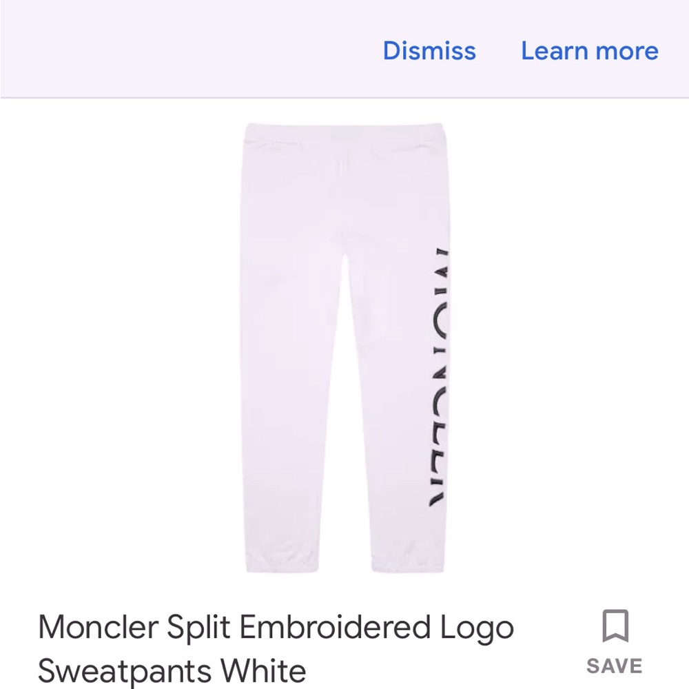 Brand new moncler sweatpants